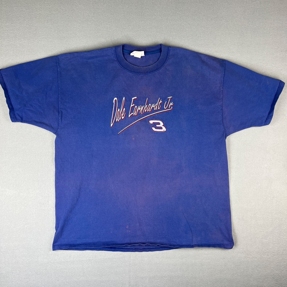 VTG Dale Earnhardt Jr NASCAR T Shirt Mens XL Distressed Faded 1990s Racing USA‎